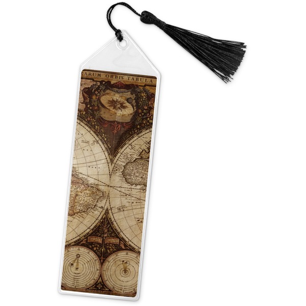 Custom Vintage World Map Book Mark w/Tassel