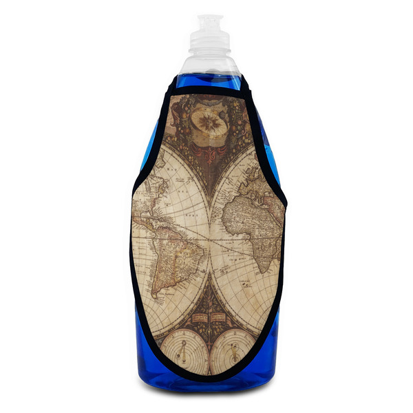 Vintage World Map Bottle Apron - Soap - FRONT