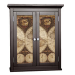 Vintage World Map Cabinet Decal - Custom Size