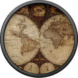 Vintage World Map Cabinet Knob (Black)