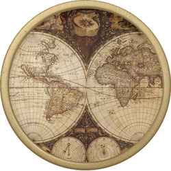 Vintage World Map Cabinet Knob - Gold