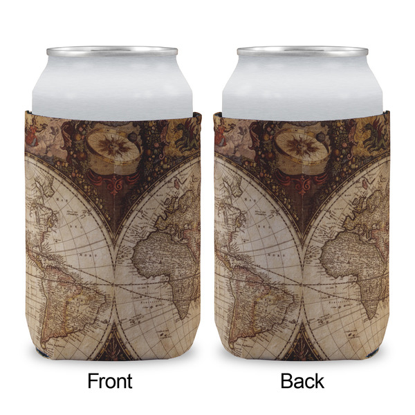 Vintage World Map Can Sleeve - APPROVAL (single)