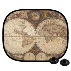 Vintage World Map Car Side Window Sun Shade