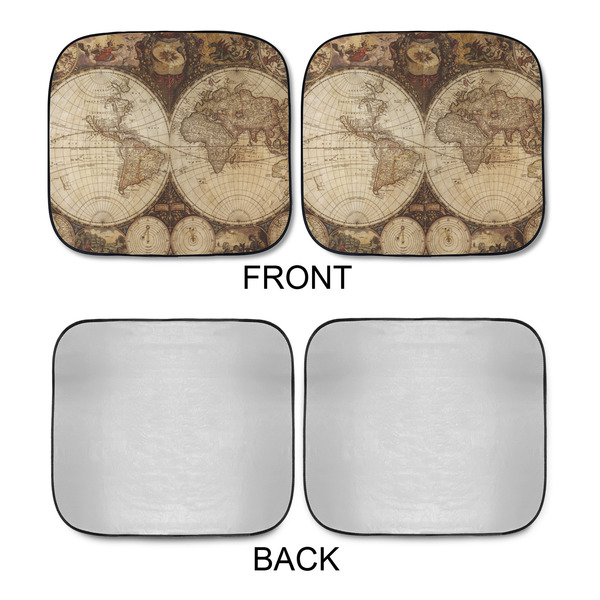 Vintage World Map Car Sun Shades - APPROVAL
