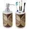 Vintage World Map Ceramic Bathroom Accessories Set