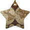 Vintage World Map Star Ceramic Ornament