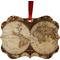 Vintage World Map Christmas Ornament (Front View)