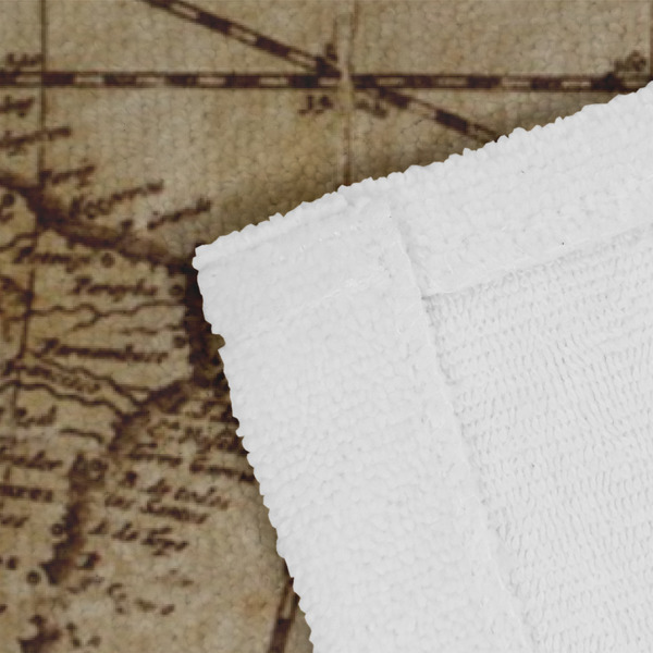 Vintage World Map Close up of Fabric