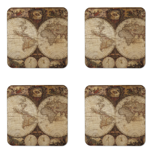 Vintage World Map Coaster Set - APPROVAL
