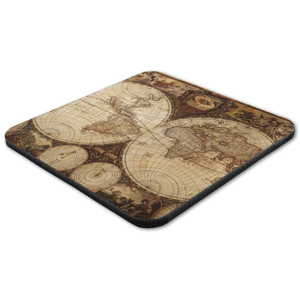 Vintage World Map Coaster Set - FLAT (one)