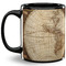 Vintage World Map Coffee Mug - 11 oz - Full- Black