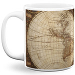 Vintage World Map 11 Oz Coffee Mug - White
