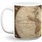 Vintage World Map Coffee Mug - 11 oz - Full- White