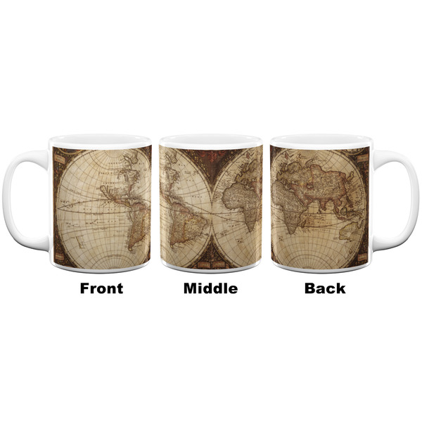 Vintage World Map Coffee Mug - 11 oz - White APPROVAL