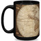 Vintage World Map 15 Oz Coffee Mug - Black