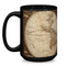 Vintage World Map Coffee Mug - 15 oz - Black
