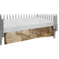 Vintage World Map Crib Skirt