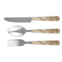 Vintage World Map Cutlery Set