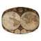 Vintage World Map Plastic Platter - Microwave & Oven Safe Composite Polymer