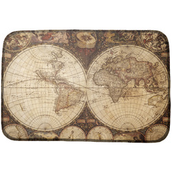 Vintage World Map Dish Drying Mat