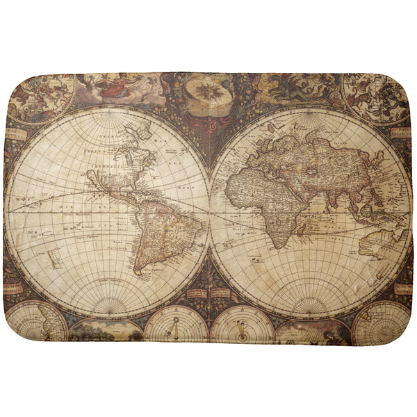 Custom Vintage World Map Dish Drying Mat
