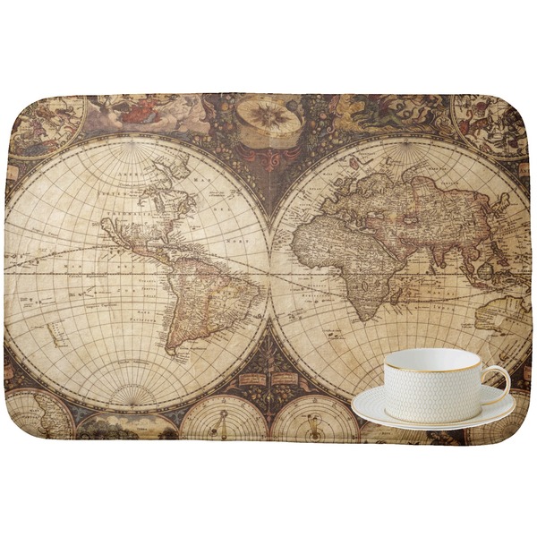 Antique World Map Dish Drying Mat