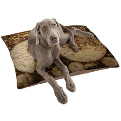 Vintage World Map Dog Bed - Large