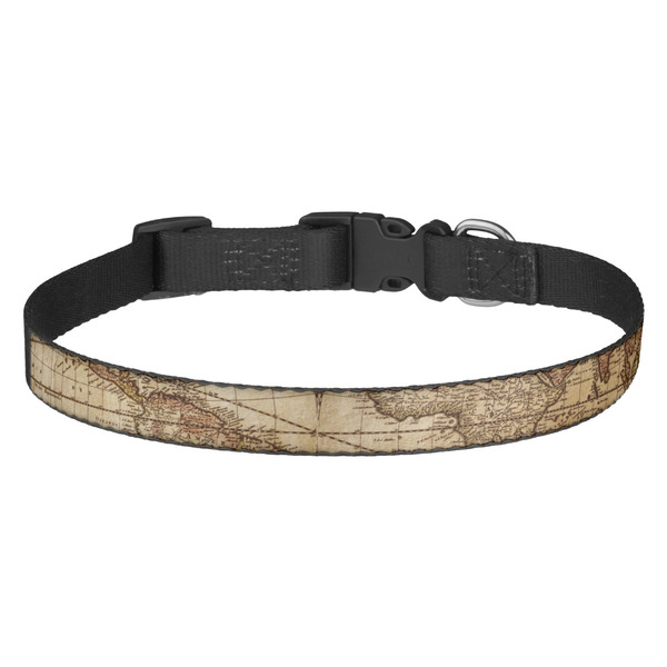 Custom Vintage World Map Dog Collar