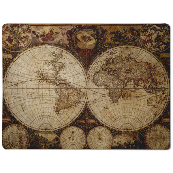 Vintage World Map Dog Food Mat - Medium without bowls