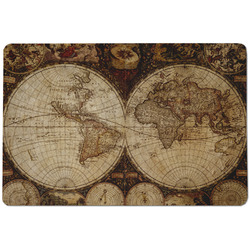 Vintage World Map Dog Food Mat