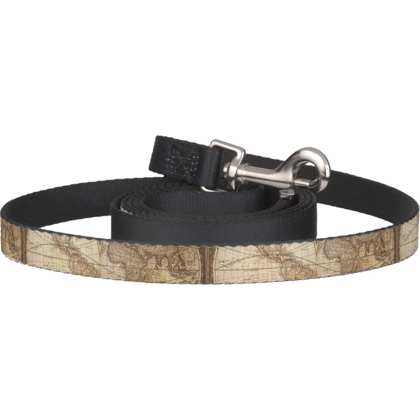 Custom Vintage World Map Dog Leash