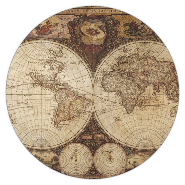 Vintage World Map Drink Topper - Large - Single
