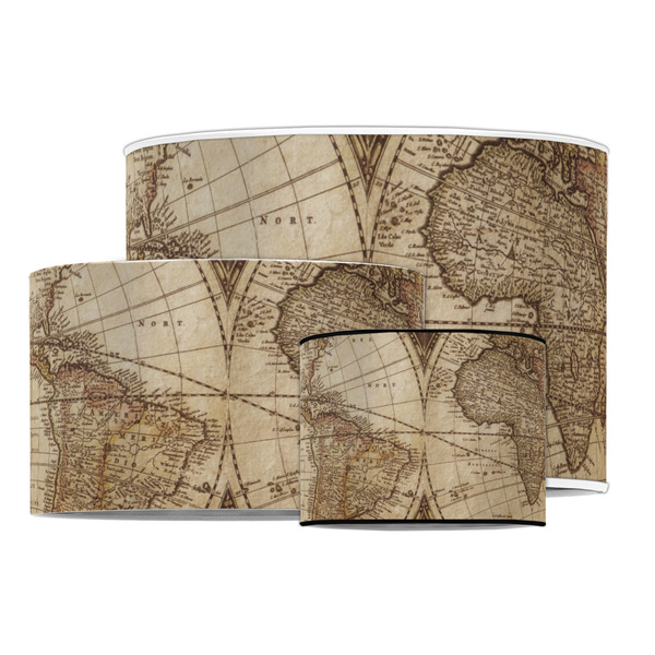 Vintage World Map Drum Lampshades - MAIN