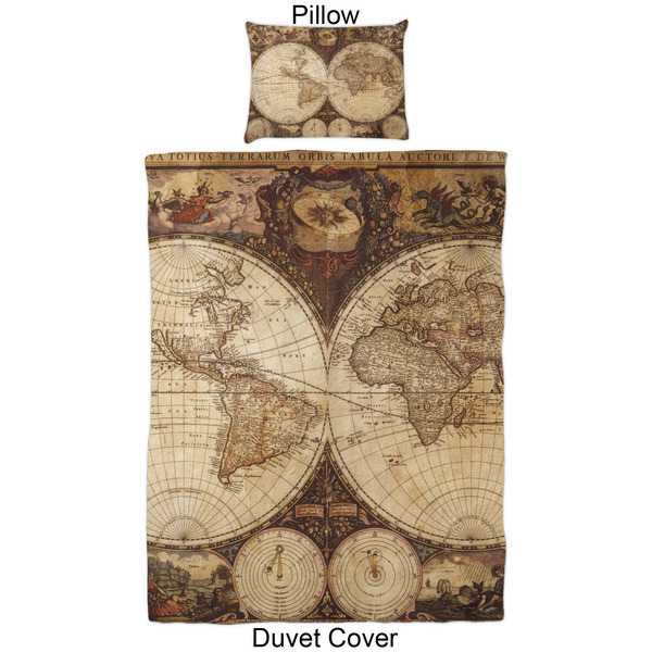 Vintage World Map Duvet Cover Set - Twin - Approval