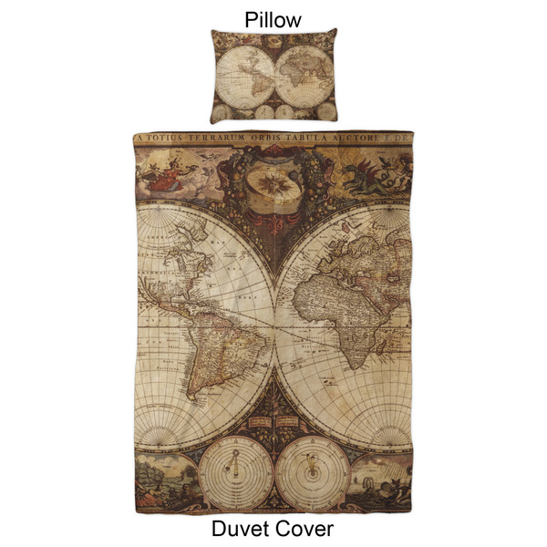 Vintage World Map Duvet Cover Set - Twin XL - Approval