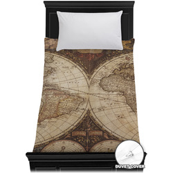 Vintage World Map Duvet Cover - Twin XL