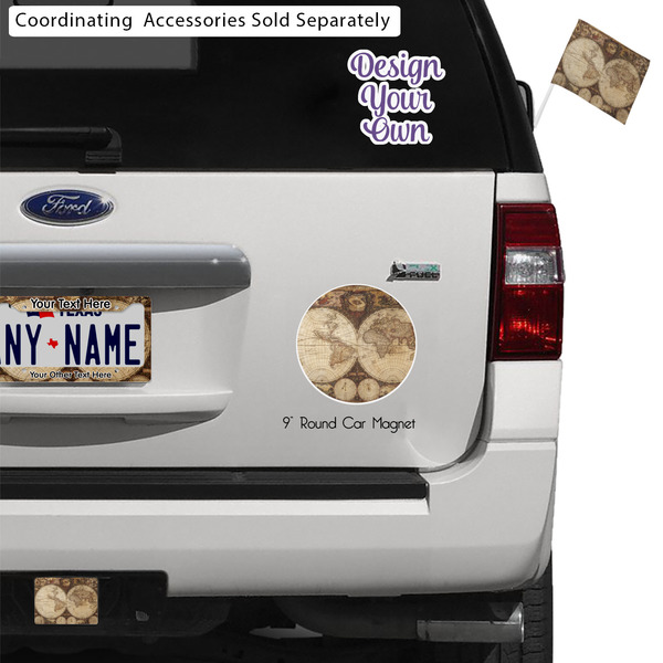 Vintage World Map Exterior Car Accessories