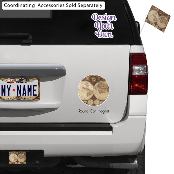 Vintage World Map Exterior Car Accessories