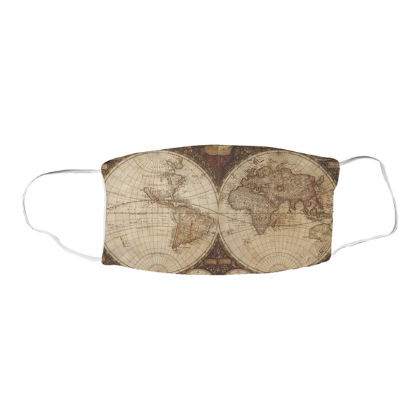 Vintage World Map Fabric Face Mask