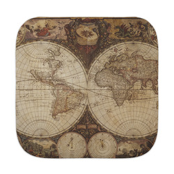 Vintage World Map Face Towel