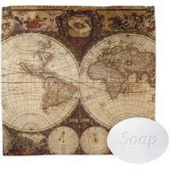 Vintage World Map Washcloth