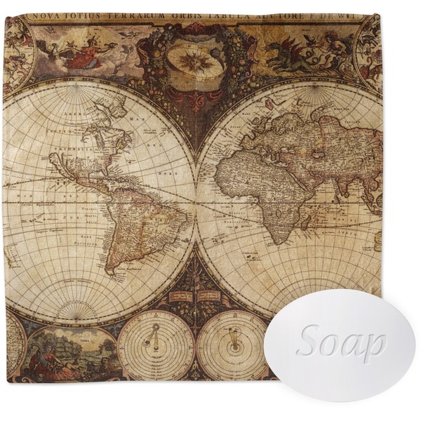 Custom Vintage World Map Washcloth