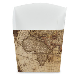 Vintage World Map French Fry Favor Boxes