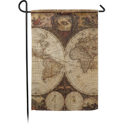 Vintage World Map Small Garden Flag - Single Sided