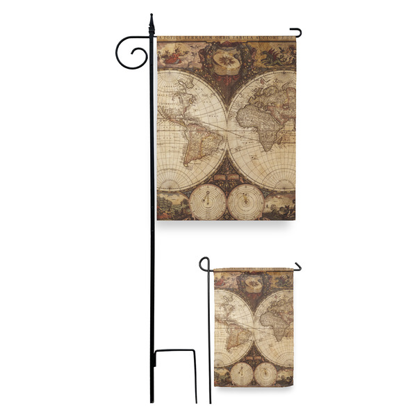 Vintage World Map Garden Flag - PARENT/MAIN
