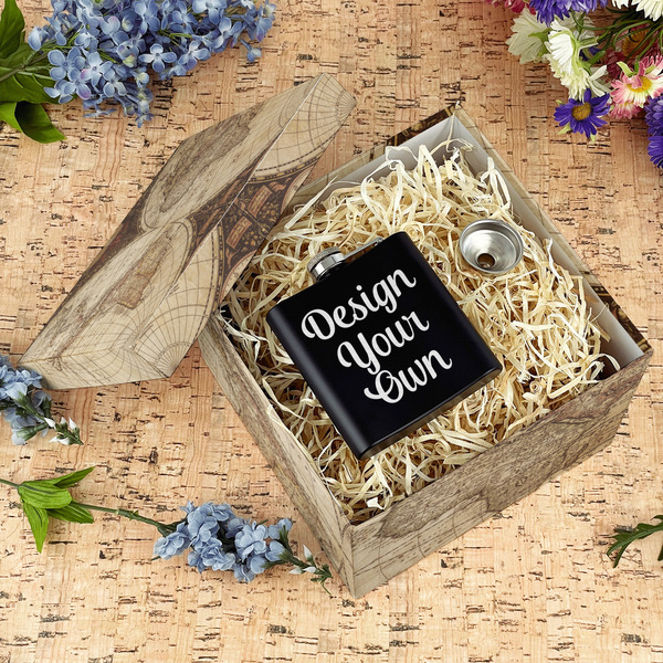 Vintage World Map Gift Boxes with Lid - Canvas Wrapped - Large - In Context