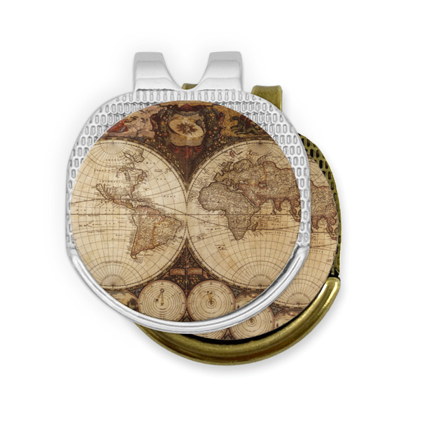 Vintage World Map Golf Ball Marker Hat Clip - PARENT/MAIN