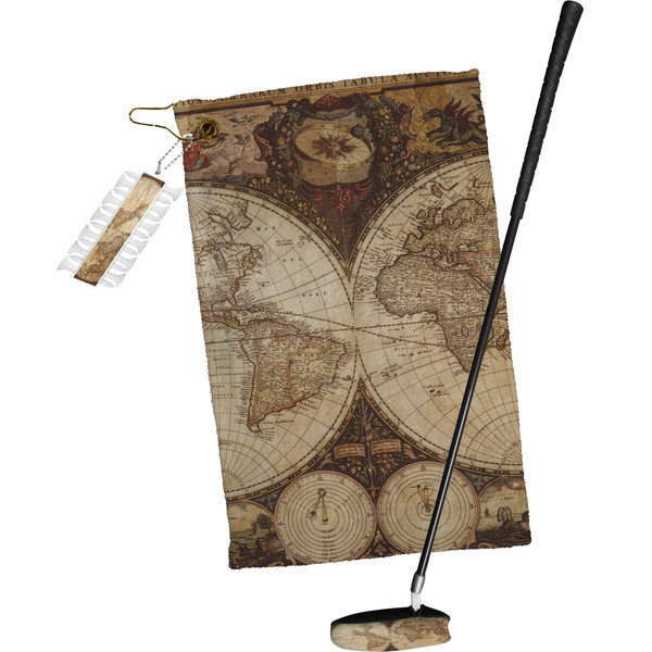 Antique World Map Golf Gift Kit (Full Print)