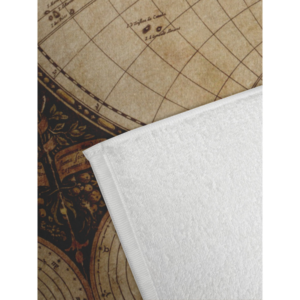 Vintage World Map Golf Towel - Detail
