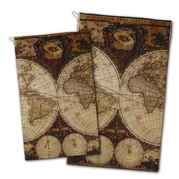 Vintage World Map Golf Towel - PARENT (small and large)
